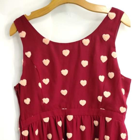 Modcloth Hearts A Flutter Red Fit and Flare Dress - Picture 13 of 16